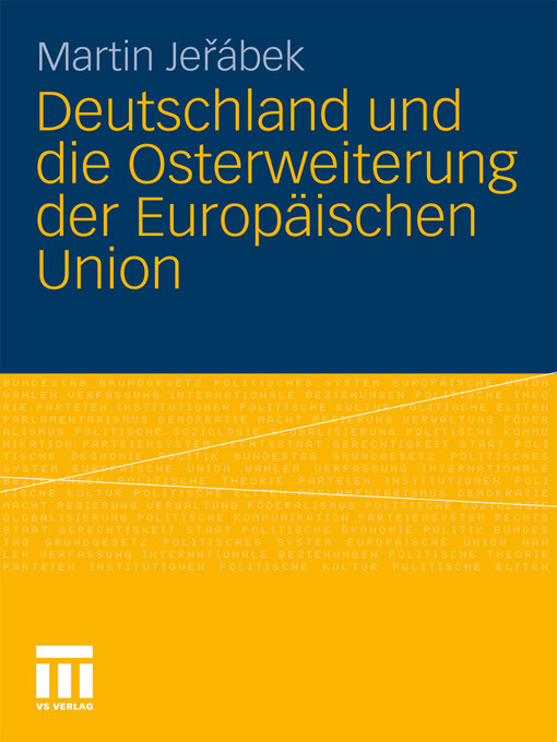 Title details for Deutschland und die Osterweiterung der Europäischen Union by Martin Jerabek - Available